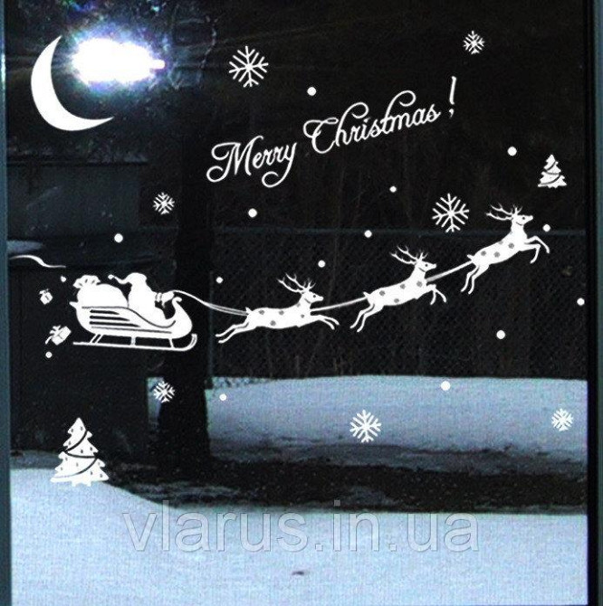 Новорічна інтер'єрна наклейка Київ - фото 4