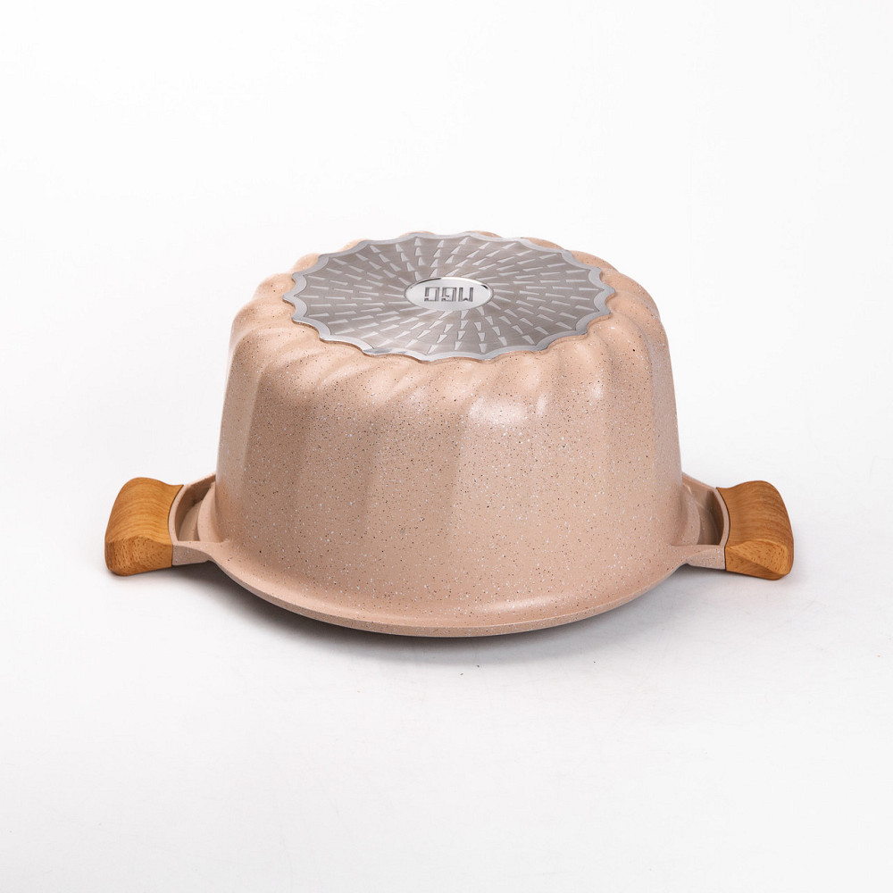 Набір із трьох каструль та сковорідок з кришками 24, 28, 32 см, товсте алюмінієве дно MGC HP-4-402 Коломия - фото 3