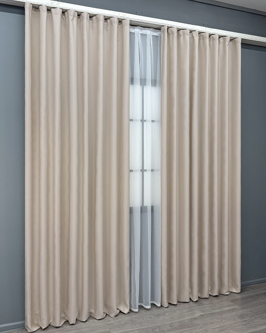 Комплект готовых штор VR-Textil Рогожка TERRA LUXE № 2067ш Таш 200х270 см 2 шт (32-464) Киев - изображение 4