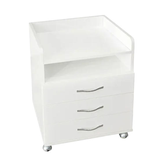 Тумба косметологічна на 3 шухляди Ельф 3 (металеві колеса) Київ