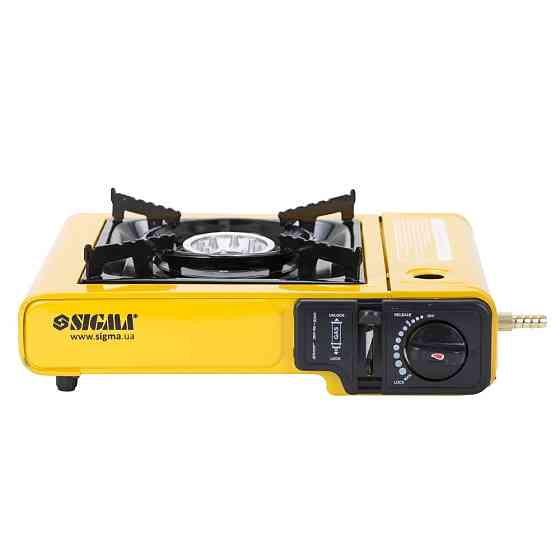 Плита газовая одноконфорочная с пьезоподжигом и адаптером (кейс) SIGMA (2903431) Ровно