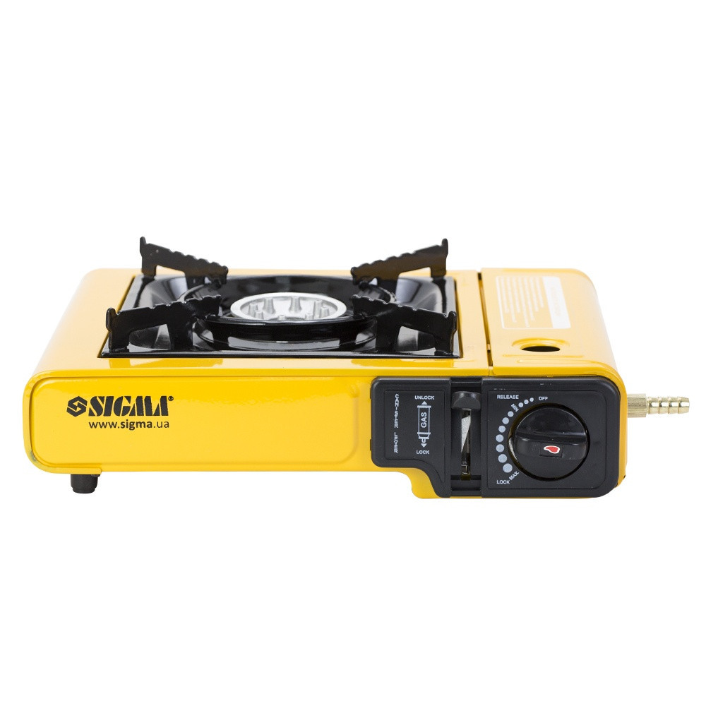 Плита газовая одноконфорочная с пьезоподжигом и адаптером (кейс) SIGMA (2903431) Ровно - изображение 2