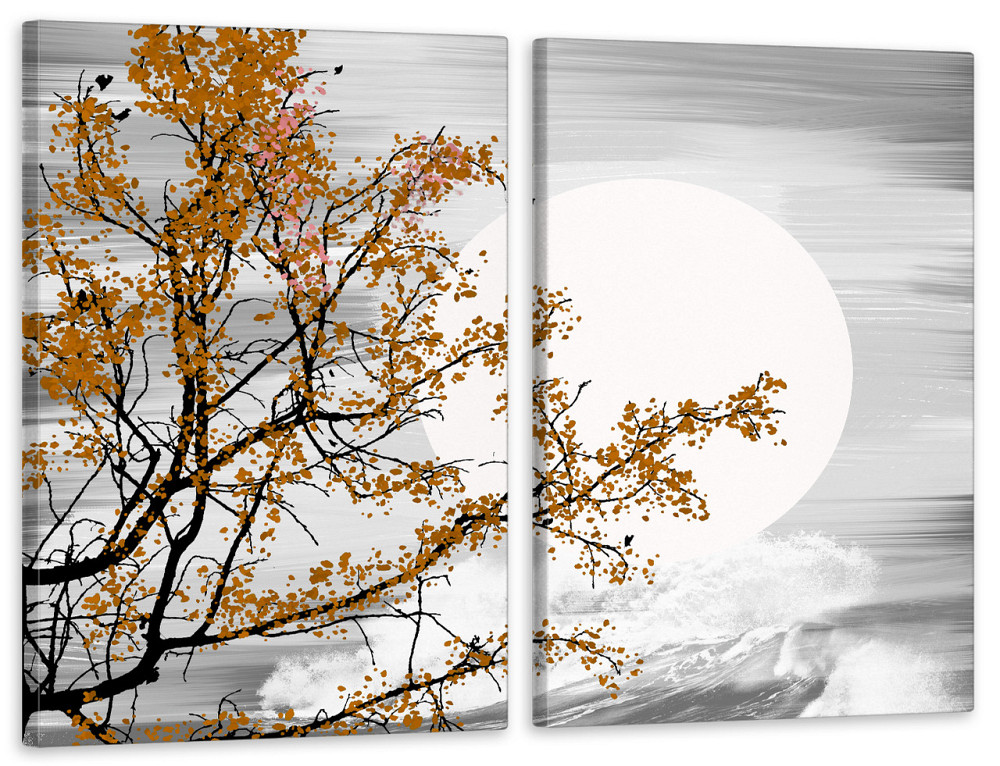 Модульная картина в гостиную / спальню  Дерево в місяці TLV-2_050 90x132 см Київ - фото 1