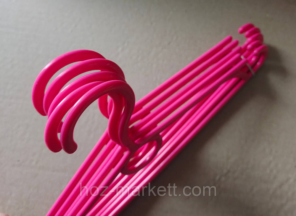 Дитячі вішалки плічка, тремпель пластиковий з неповоротним гачком рожевий 32 см 5 шт уп Польща Харків - фото 4