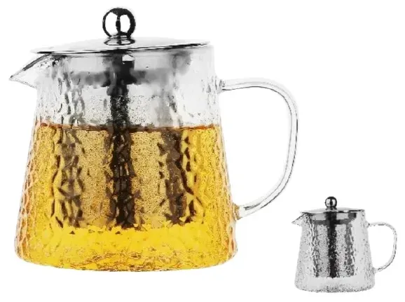 Стильний Чаканої Скляний Чайник-Заварник 450 мл. Термостійкі До 500° Одеса - фото 3