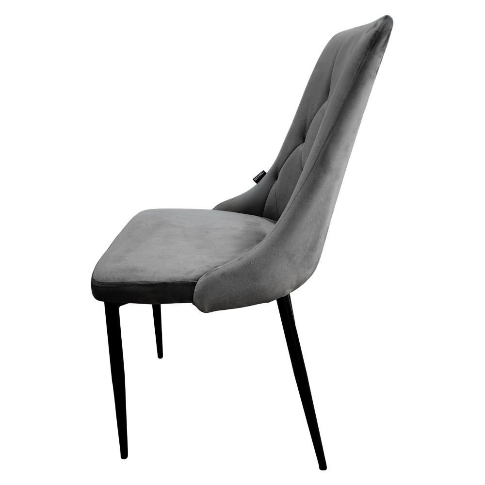 Крісло стілець для кухні обіднє Bonro B-426 велюр сіре Київ - фото 5