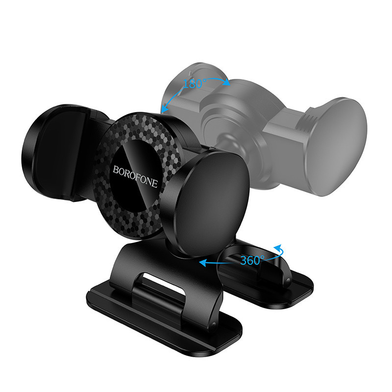 Автотримач для телефона BOROFONE BH142 Support pull clip car holder (center console) Black Одеса - фото 12