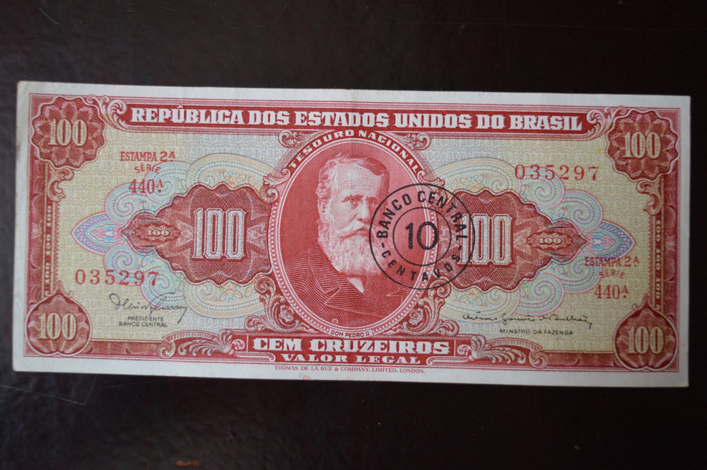 БРАЗИЛИЯ 100 крузейро 1962год (А-5) Полтава - изображение 1
