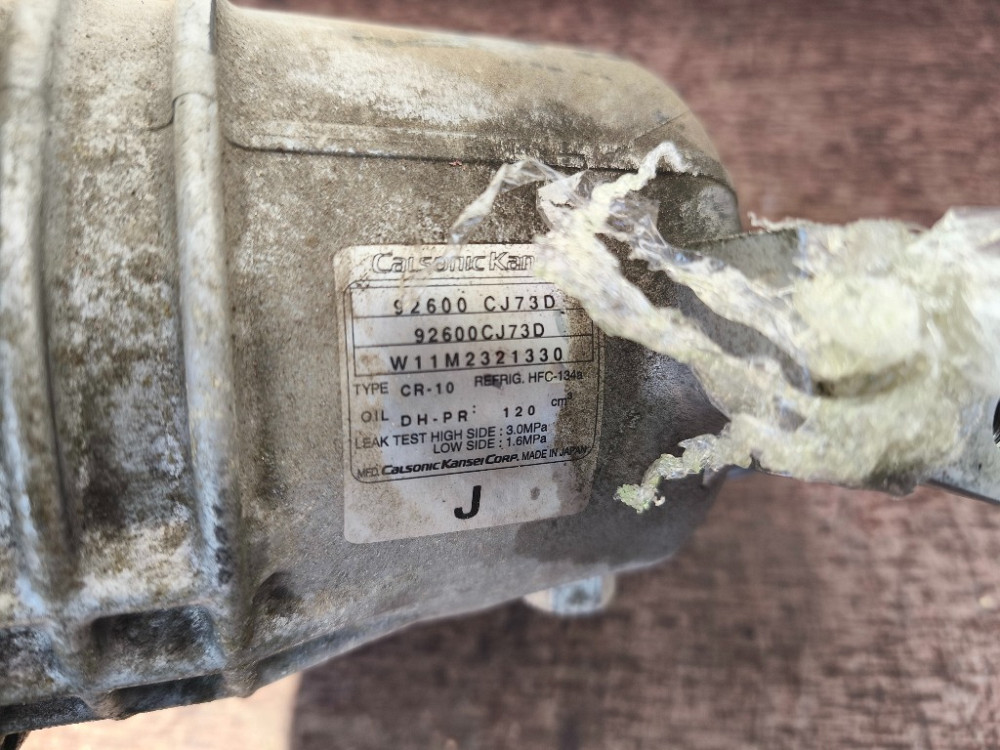 Компресор кондиціонера Nissan Note E11 1.6 i 2005-2012 (92600CJ73D) Ковель - изображение 4