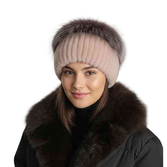 Шапка меховая женская кубанка Rex Мерлин Пудровый Харьков