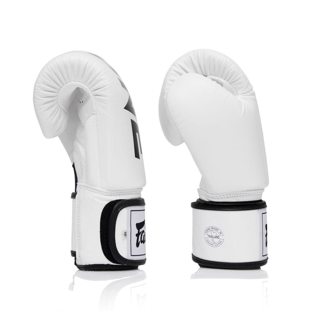 Боксерські рукавиці Fairtex BGV1-ONE (натуральна шкіра) White 12 унцій (бинти в комплекті) Кам'янське - фото 5