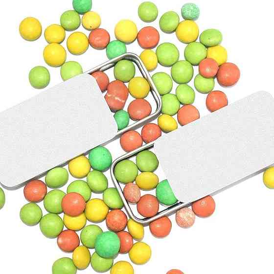 Металическая коробка DEANKEJI Small Metal Tin 60×33×11 мм серебро/золото/чёрный 9 шт с крышкой для хранения Киев