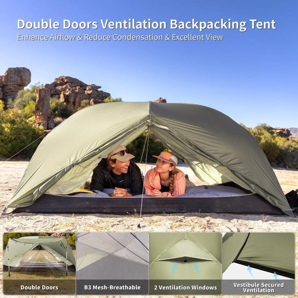 Намет двомісний Naturehike CNK2550WS037 Mongar Pro 2 (Оливковий) Київ - фото 8