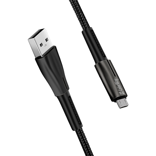 Кабель USB MicroUSB ColorWay CW-CBUM035-BK 2,4A плетений шнур 1м чорний Житомир - фото 2
