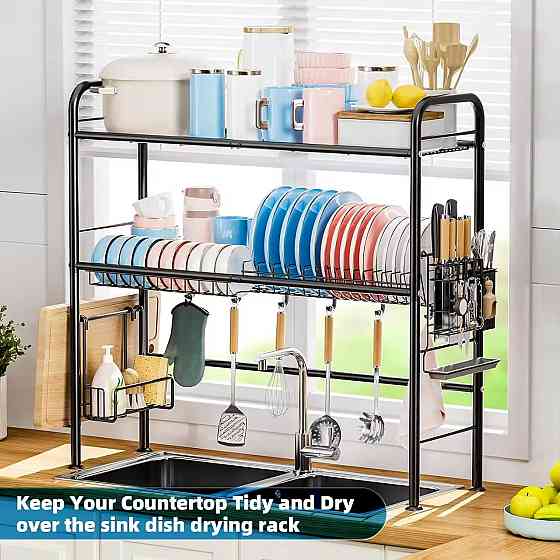 Металлическая черная сушка для посуды Каменец-Подольский