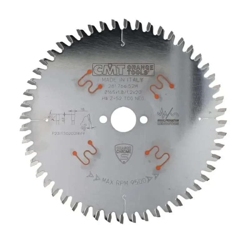 Пиляльний диск по HPL CMT 165х20x52z K1.8/1.2 -5° Neg. (281.766.52H) Одесса - изображение 1