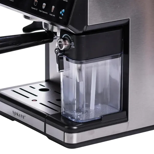 Кавомашина Sokany SK-04032 1800Вт, автоматична, подвійна помпа, 20 рівнів помелу, резервуар 2.6л, сенсорне керування Одеса - фото 4