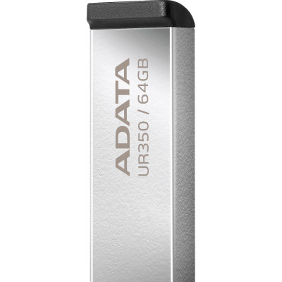 USB флеш накопичувач ADATA 64GB UR350 Silver-Black USB 3.2 (UR350-64G-RSR/BK) Вінниця - фото 3
