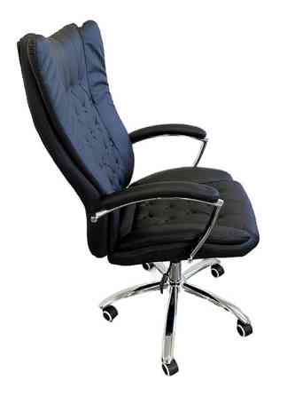 Офисное кресло руководителя Tehforward Cezar хром Anyfix Черный Киев