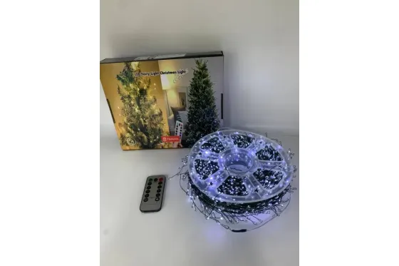 Гирлянда Роса на катушке фейерверк - мишура от USB, 20м, 600LED + пульт Белый Коломия