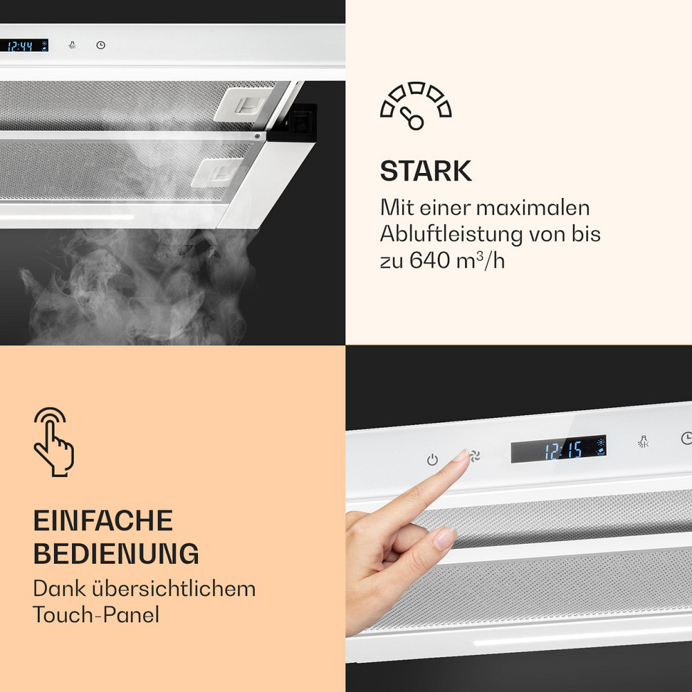 Mariana Neo 60 вытяжка с плоским экраном 60см 640 м³/ч вытяжка LED белый (Германия, читать описание) Ровно - изображение 4