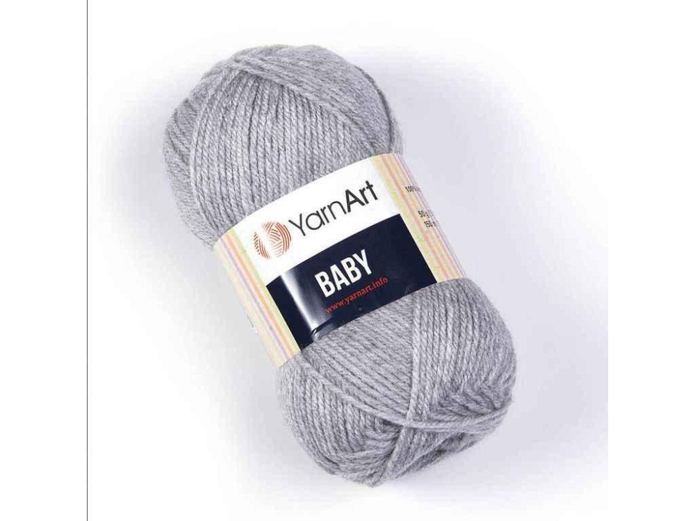 Пряжа Baby світло-сірий 100% акрил 150м 50г 5шт/уп 195 ТМ YarnArt Київ - фото 1