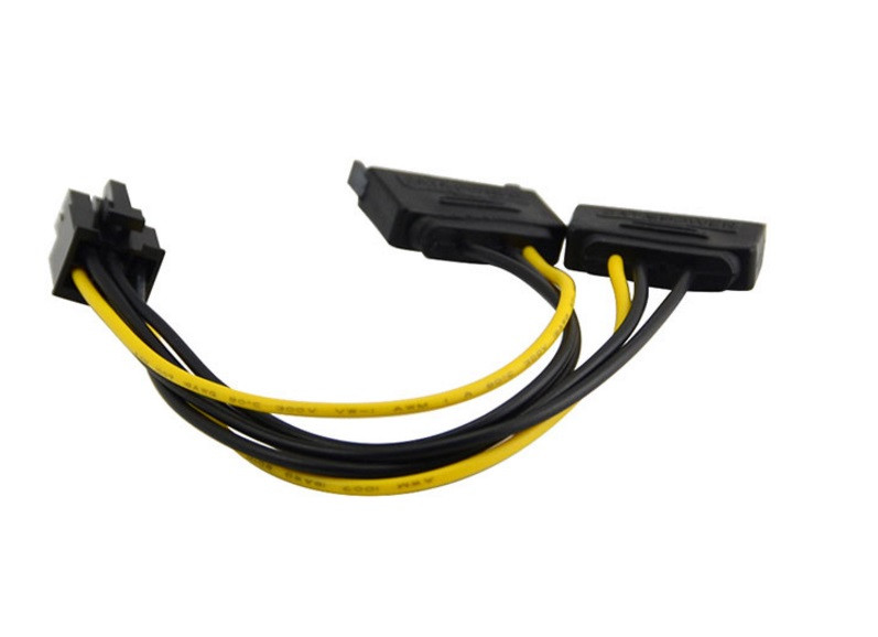 Кабель живлення для відеокарти  6pin Male - 2хSATA Male Вінниця - фото 3