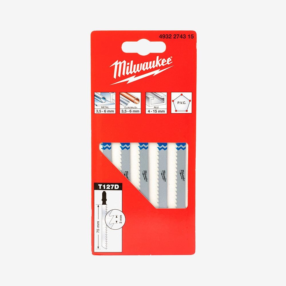 Полотна для лобзика T127D MILWAUKEE, 75/3,0мм, (5шт) Одеса - фото 2