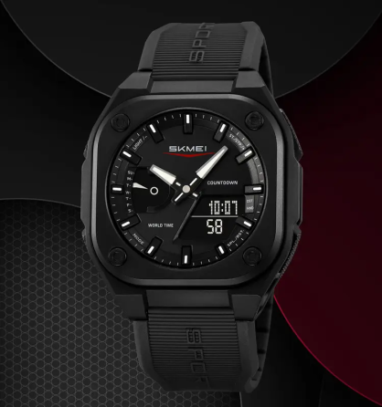 Годинник чоловічий наручний спортивний Skmei 2328 (Чорний) Вінниця