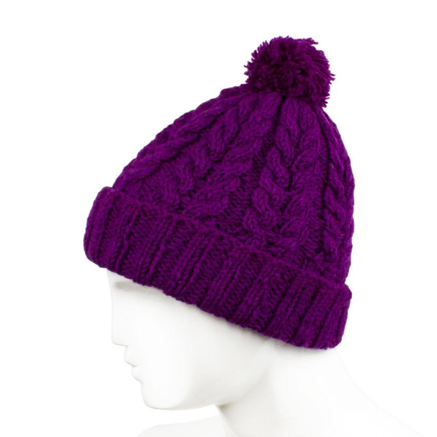 Шапка з помпоном вовняна Київ - фото 1