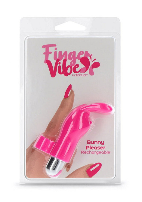 Вібратор на палець для клітора у вигляді кролика Toy Joy Bunny Pleaser Rechargeable рожевий Sex Aura Київ - фото 7
