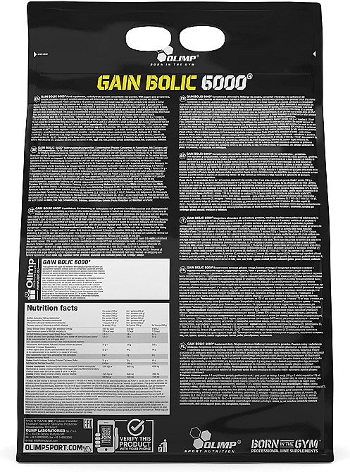 Гейнер Gain Bolic 6000 bag 1000 g (Strawberry) Луцк - изображение 2