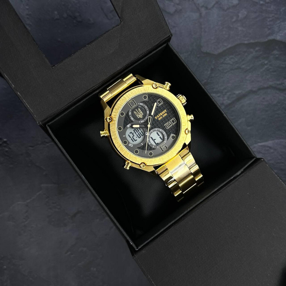 Patriot 017 Тризуб Золото Gold-Black-White Steel SBR Київ - фото 3