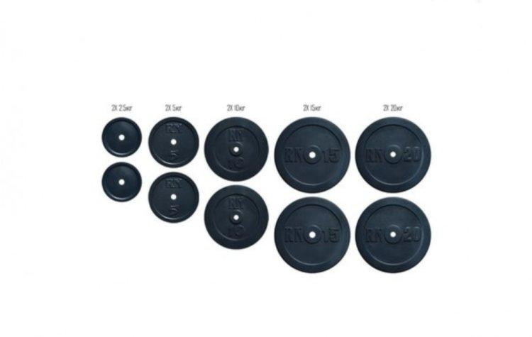 Набор блинов 105 кг (2х2.5, 2х5, 2х10, 2х15, 2х20) под гриф 25,30,50 мм Гантели, гири, штанги и диски гранилит Киев - изображение 7
