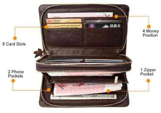 Мужская барсетка с ремешком на руку Vintage 14915 Коричневая Киев