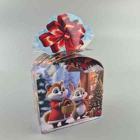 Новогодняя подарочная картонная упаковка для конфет (500грм) №234 