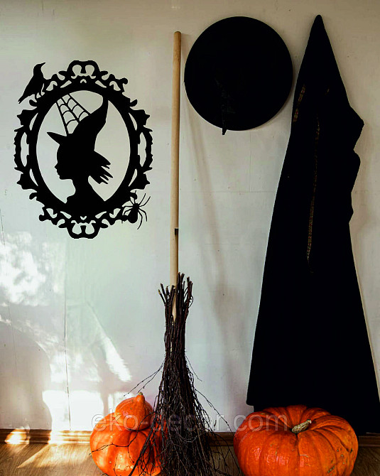 Декоративне настінне Панно «Ведьма», Декор на стіну 110*86 см, Чорний Київ - фото 6