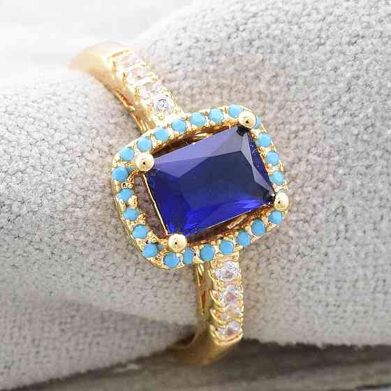 Кольцо 18 размер Xuping, (ширина 10мм, вес 2.7г), позолота 18К Киев