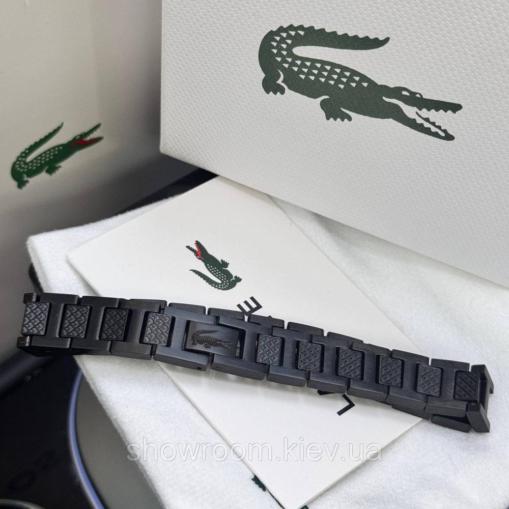 Мужской черный браслет Lacoste, Лакоста (40189) Киев - изображение 1