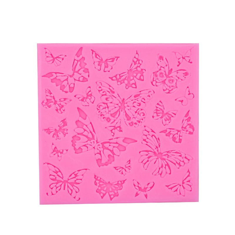 Молд силиконовый Бабочки 100 на 100 мм розовый Киев - изображение 7