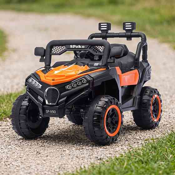 Детский электромобиль багги Spoko SP-V90 Оранжевый (двуместный, 2 мотора, с пультом ДУ, 12V) для детей 2-8 лет Мостиська