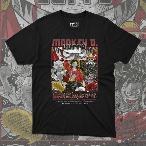 Футболка для подростка мальчика с принтом Ван Пис Монкі Д Луффі Размер 160 Anime11010 Днепр