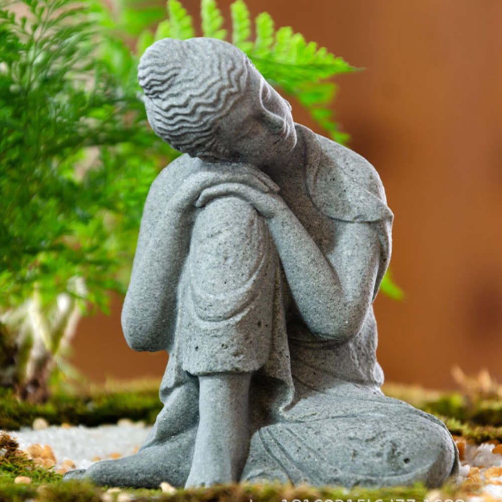 Фігурка Будда 9.8 х 8.4 см з полістоуну для дому, саду, флораріуму, акваріуму, зони медитації, дзен. Одеса - фото 4