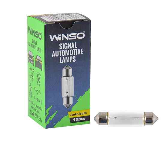 Лампа накаливания Winso 24V C10W 10W SV8.5 T11*41, 10шт Київ