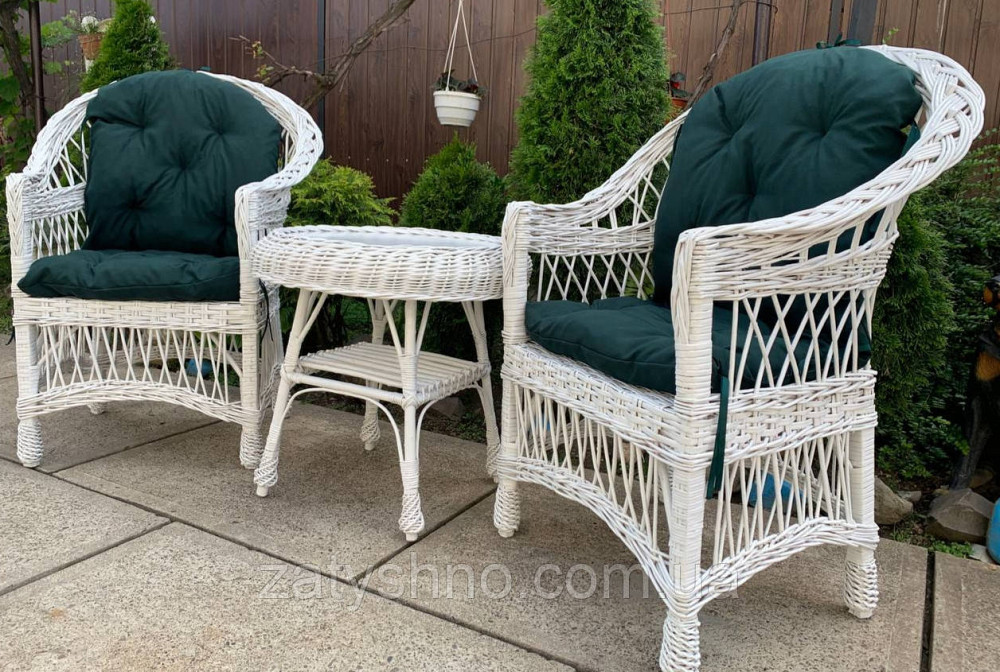 Меблі плетені з лози, набір Київ - фото 3