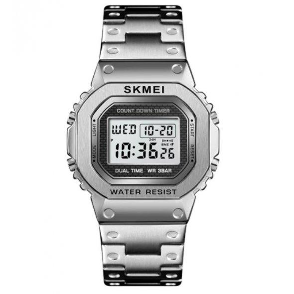 Мужские наручные часы Skmei 1456 Singapore Серебристые Винница - изображение 2