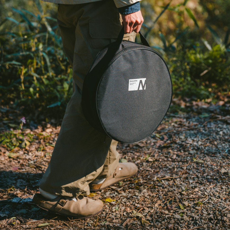 Піч настільна кругла з решіткою гриль і сковорідкою Naturehike CNK2550CF010 36х32.6х12 см хромоване залізо Вінниця - фото 10