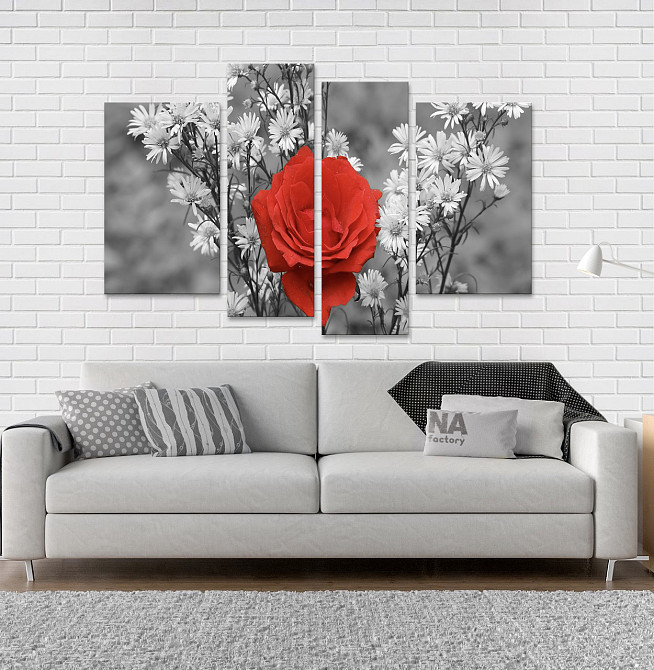 Модульная картина Цветы Роза Art-105_4 Киев - изображение 2