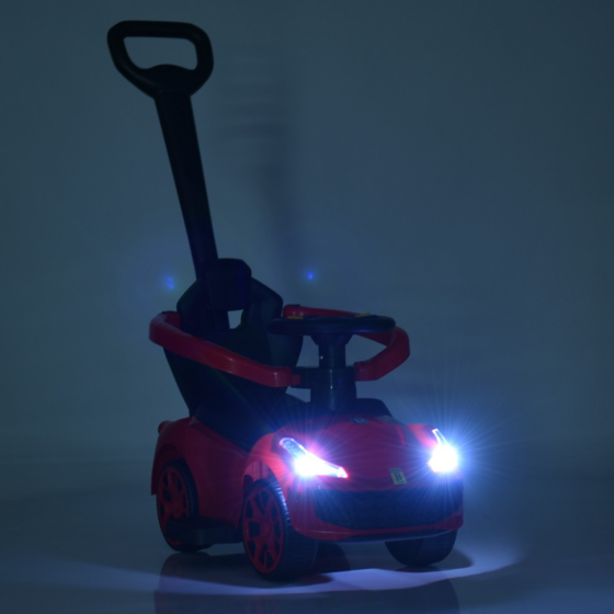 Дитяча каталка-толокар з батьківською ручкою M 4741-3 музика, світло Вінниця