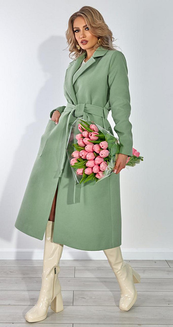 Лаконічне пальто з накладними кишенями (42) Київ - фото 1